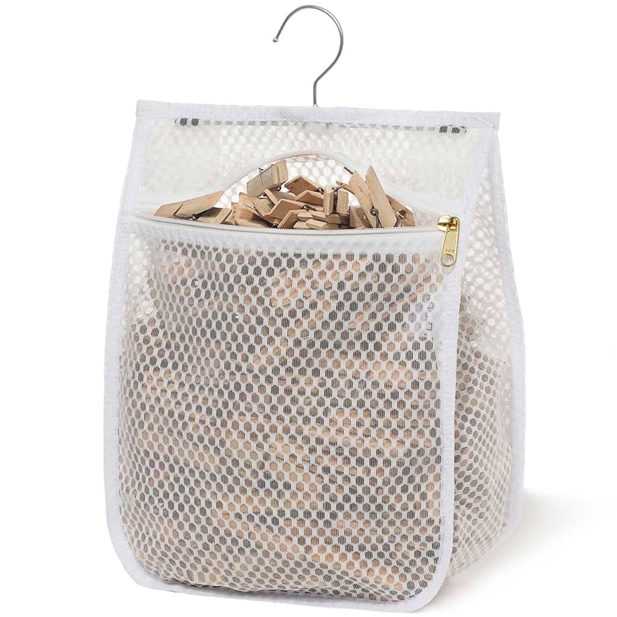 Amazon.com: KOOZTI Mesh Clothespin Bag for Clothesline